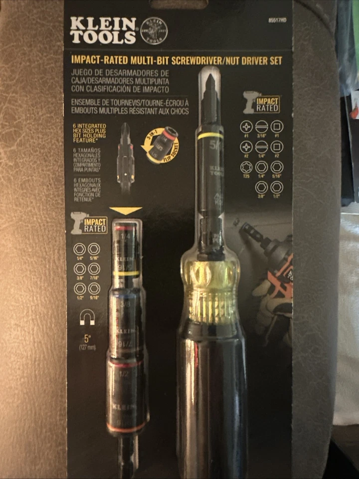 Klein Tools 85517HD Impact-Rated Multi-Bit Screwdriver/Nutdriver Set New - Image 1 of 4