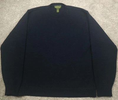 Orvis Signature Collection Wool Sweater Mens Extra Large Blue Outdoors  - Image 1 of 4