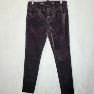 Ag Adriano Goldschmied The Legging Super Skinny Brown Velvet Pants Size 29 - Picture 1 of 9