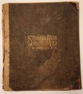 1918 MADISON COUNTY NEBRASKA ATLAS PLAT BOOK GEO. OGLE PHOTOS MAPS, HISTORY - Picture 1 of 9