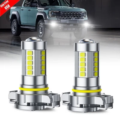 5202 H16 LED Fog Light Bulbs 6500K White For Chevy Silverado 1500 2007 2008-2015 - Image 1 of 4