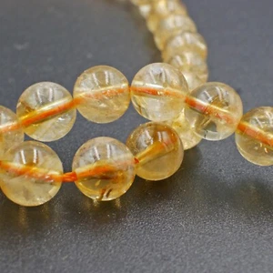 NELLYS A Grade Citrin 4-12mm Top Qualität Strang Perlen Edelsteine