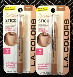2pk LA COLORS CONTOUR STICK TAN C68637 DEFINE FEATURES CHEEKS BLENDABLE GLOW LOT - Picture 1 of 5