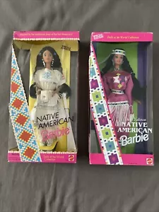 Lot Of 2 Vtg Native American Barbie Dolls of the World 1992 1994 Special Edition - Picture 1 of 10
