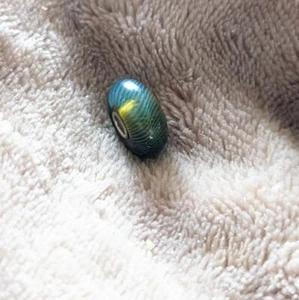 Trollbeads Glas blau-grüne Feder AUSVERKAUFT - Bild 1 von 1