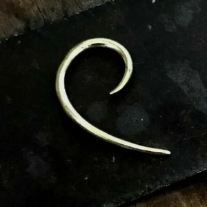 BRASS MINI HOOK - Organic Ear Stretching Taper Expander | UK Body Jewellery - Picture 1 of 2