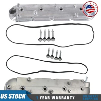 NEW Valve Cover & Gasket LH & RH Set For Chevy Silverado GMC Cadillac 1999-2008 - Image 1 of 4