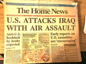 U.S. ATTACKS IRAQ WITH AIR ASSAULT JANUARY 17, 1991 THE HOME NEWS - Picture 1 of 1
