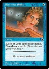 Sorcerous Sight NM MTG Portal PO Magic Gathering 2B3