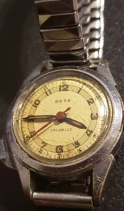 Seltene Vintage Perfine Beta Incabloc Schweizer Uhr wasserdicht antimagnetisch funktioniert nicht!! - Bild 1 von 21