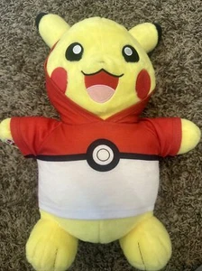 Build A Bear Pokemon Pikachu Plush 18" with Pokeball Hoodie, Makes Sounds - Picture 1 of 5