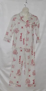 Yi Lin Chinese Calligraphy Print 2-piece Pajama Set Size XS Red - Picture 1 of 4