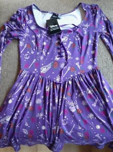 Hocus Pocus Her Universe Disney Hocus Pocus Icons purple Lace-Up Dress size L - Picture 1 of 4