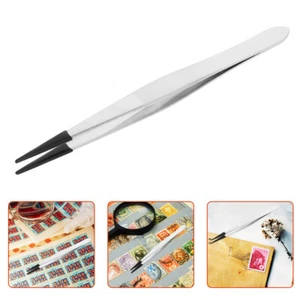 Tool Clamp Eyelash Stamp Soldering Tweezers Man Flat Tip Jewelry for Making - Picture 1 of 12