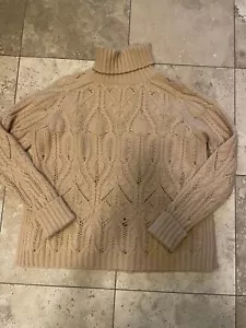 EUC Handcrafted Cashmere beige Rollkragen Pullover Gr. S-M Klassiker! 480€ - Bild 1 von 4