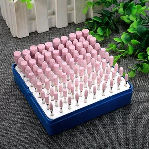 100Pcs Abrasive Mounted Stone Point Grinding Head Polishing Tools Bur 3mm Shank - Picture 1 of 12