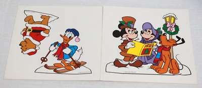 Vintage Paperboard Disney Character Christmas Decorations - Image 1 of 2