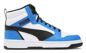 PUMA SNEAKERS REBOUND V6 MID JR 393831 06 BIANCO/NERO/AZZURRO fino al 39 - Picture 1 of 8