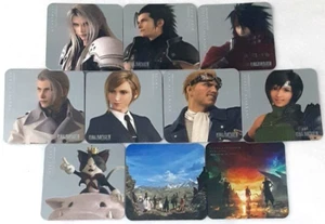 Final Fantasy VII Rebirth Coaster x10 Zack Rufus Yuffie Cid Vincent Sephiroth - Picture 1 of 1