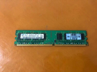 Samsung M378T2953EZ3-CE6 2Rx8 PC2 5300U 555 12 P/N 377726-888 1G DDR2 Memory RAM - Image 1 of 4