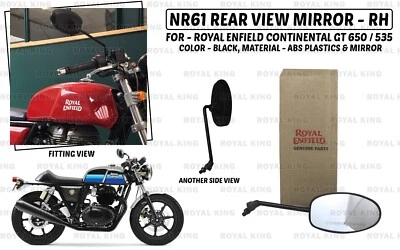 Royal Enfield NR61 Espejo retrovisor lado derecho para Continental GT650/535" Foto 1 de 4