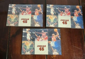 Vintage Michael Jordan Chicago Bulls NBA #45 Unpunched Pogs Milk Caps 3 Sheets - Picture 1 of 8