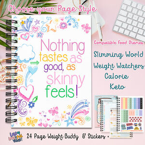 DIET DIARY, A5 FOOD DIARY WEIGHT LOSS JOURNAL SW/WW/ CAL/KETO COMPATIBLE PLANNER