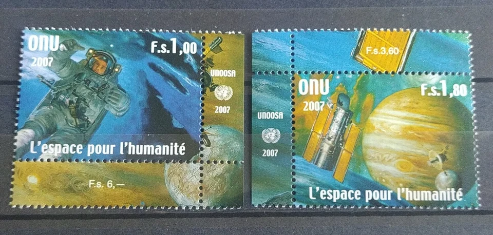 Nations Unies Genève 2007 Timbres Espace Pour L'humanité N° 595/596 Neuf** - Photo 1/1