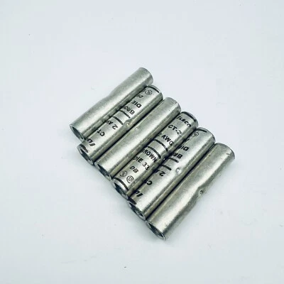 Lot of 6 Ilsco CT-2 2-AWG Brown Die 33 Copper Compression Sleeve - Image 1 of 2
