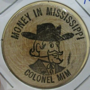 Dinero de Colección Coronel MIM en Níquel de Madera Mississippi - Ficha Como Nuevo Miss. - Imagen 1 de 2