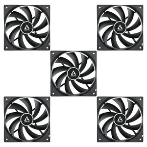 5 x Arctic F12 Black 120mm Extra Quiet Case Fans 1350 RPM 53 CFM 12V 3-Pin Rev.4 - Photo 1/6