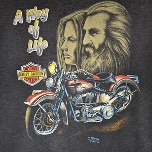 3D Emblem #424 Vintage Harley Davidson Single Stitch "A Way Of Life" XL Rare - Picture 1 of 11