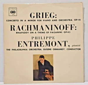 GREIG CONCERTO IN A MINOR RACHMANINOFF ENTREMONT PHILADELPHIA ORCHESTRA VINYL - Picture 1 of 6