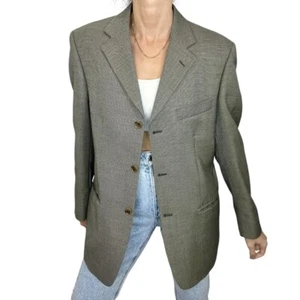 Vintage Oscar de la Renta wool silk preppy academia blazer jacket 38R - Picture 1 of 12