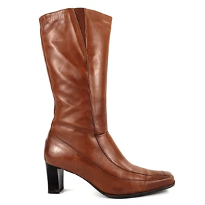 Clarks Botas de becerro Tacones de cuero marrón Talla 6.5 - Imagen 1 de 20