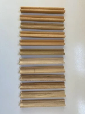 Estantes para azulejos Scrabble soporte para letras piezas de repuesto de madera juegos artesanales 12 Foto 1 de 4