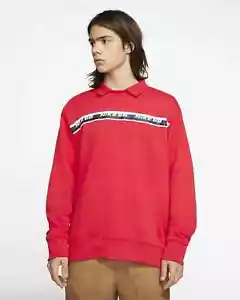 Nike SB Dry Long Sleeve Polo Top Skateboarding Rugby Size XL Red Mens CI7102 657 - Picture 1 of 7