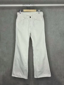 1970s Vintage Levis Big E White Tab Eclair Zipper Women Flared Bootcut Pants - Bild 1 von 6