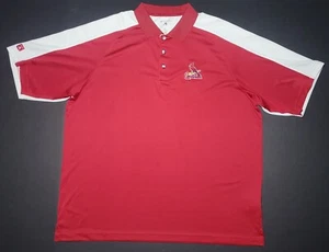 Polo uomo Antigua St Louis Cardinals rossa e bianca manica corta taglia XL - Foto 1 di 12