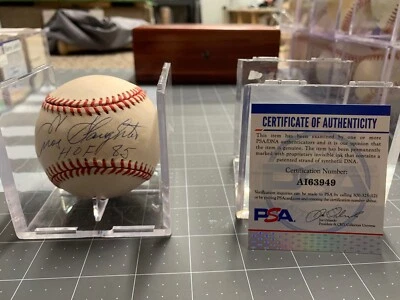 Enos Slaughter Autographed Rawlings Baseball W/ HOF 85 PSA Certified #AI63949 - Image 1 of 4