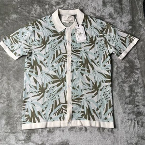 Free Planet Poloshirt Buttoned Color Green Size Large Stylish NWT - Picture 1 of 9