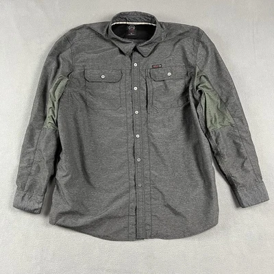 Wrangler ATG Shirt Mens 2XL Gray Button Up Pocket Utility Outdoor Vent - Image 1 of 4