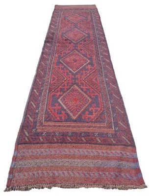 Increíble alfombra de corredor de lana Mashwani Kilim Kilim tejida a mano afgana 8 x 2 pies Foto 1 de 4