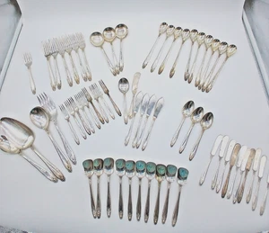 Vintage Eldan "Prelude" Nickel Silver Flatware - 62 Pcs - Picture 1 of 13