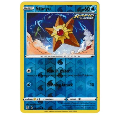 Staryu Reverse Holo Common SWSH08: Fusion Strike 052/264 NM - Image 1 of 2