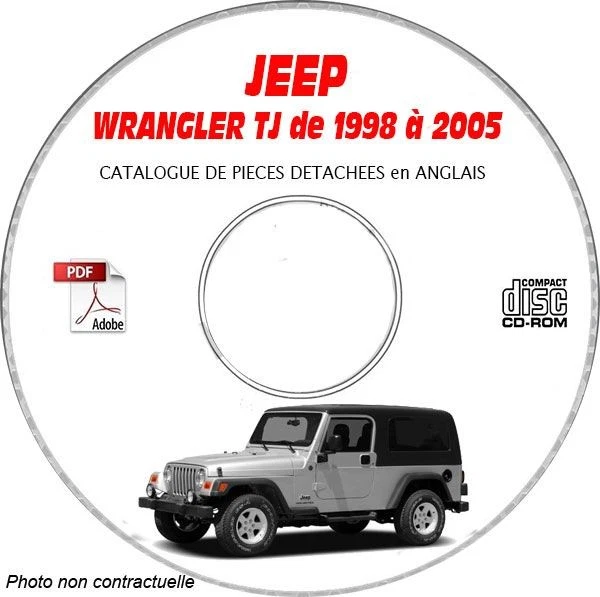 WRANGLER TJ 98-05 - Catalogue Pieces CDROM JEEP Anglais Expédition - --, Suppor - Photo 1/1
