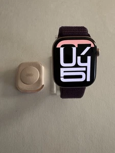 Apple Watch Series 10 46mm GPS Rose Gold Case Plum Sport Loop - Zdjęcie 1 z 8