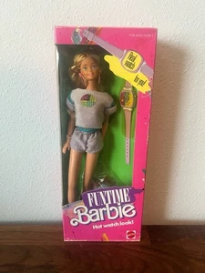 Vintage Mattel 1986 Funtime Barbie Hot Watch Lavender Glitter Real Watch NOS - Bild 1 von 7