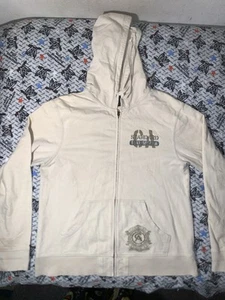 Christian Audigier Zip Hoodie Jacket Army Surplus Eagle Beige Y2K Size Large - Picture 1 of 14