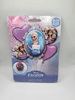Disney Frozen Happy Birthday SuperShape Helium Foil 5 Balloon Bouquet Anagram - Image 1 of 2